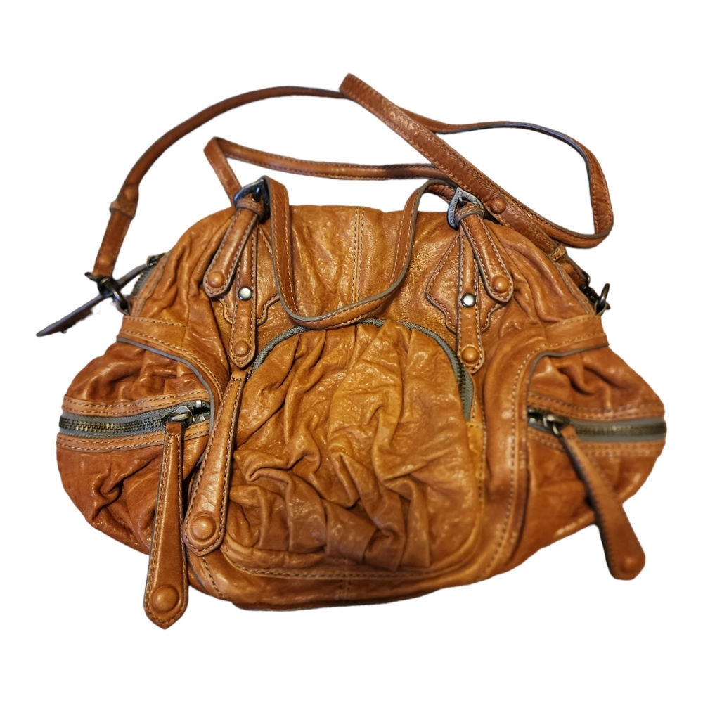 orYANY Rustic Tan Leather Hobo Crossbody